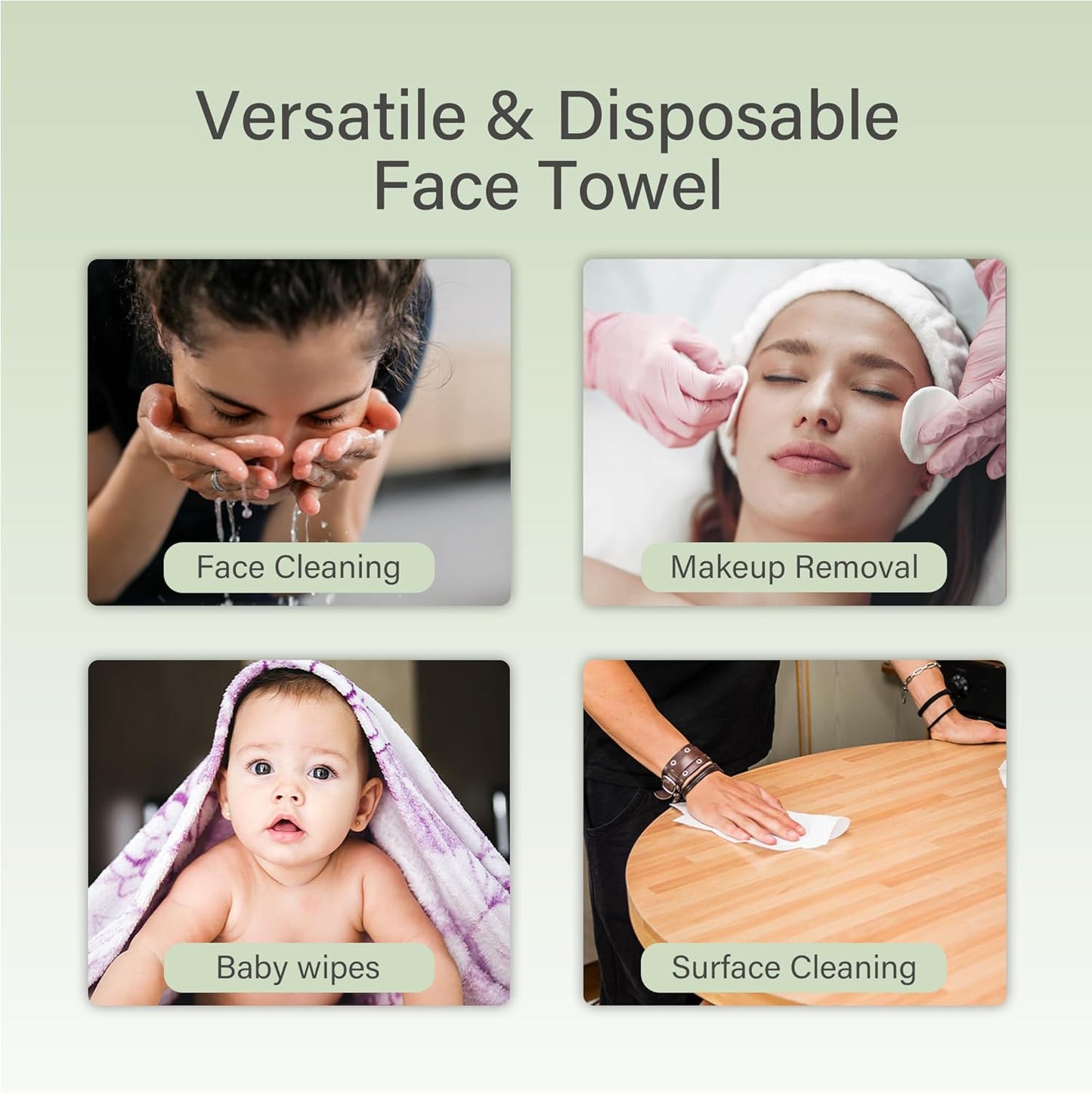 Clean Compressed Facial Towels Standard