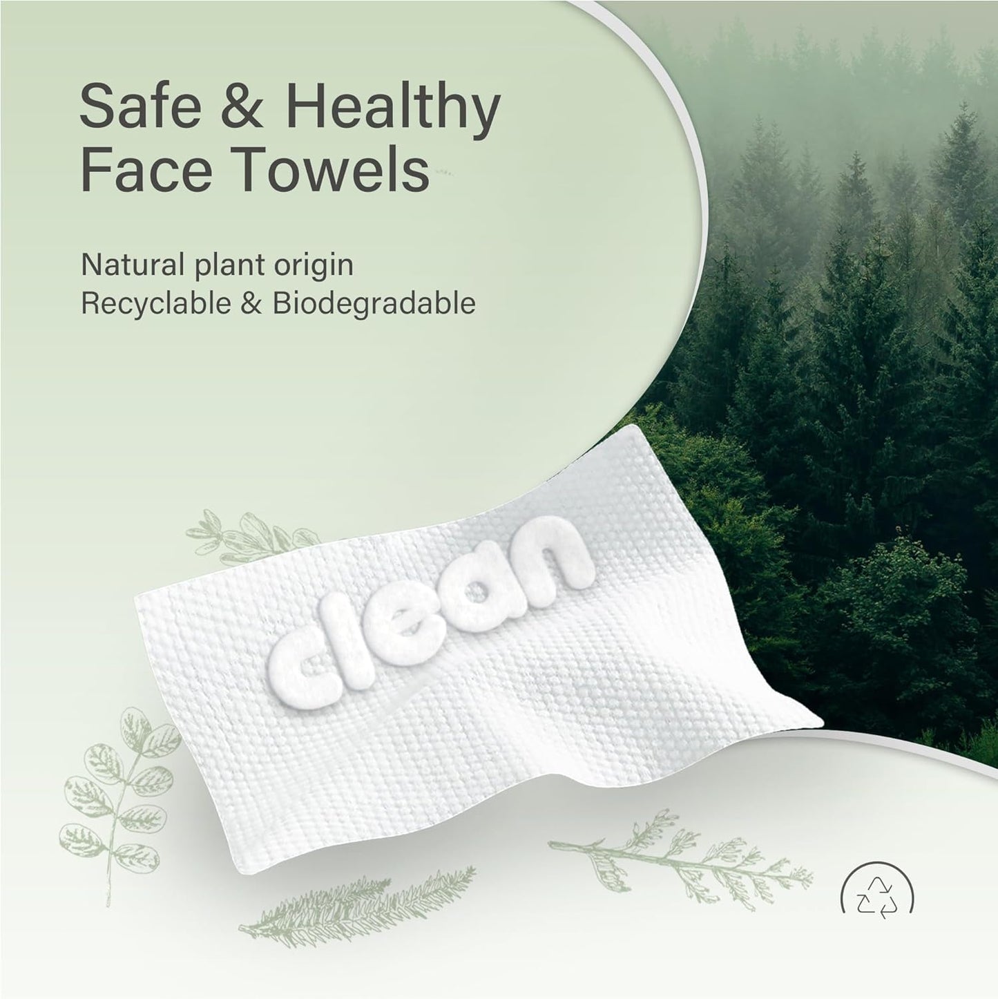 Clean Compressed Facial Towels Standard