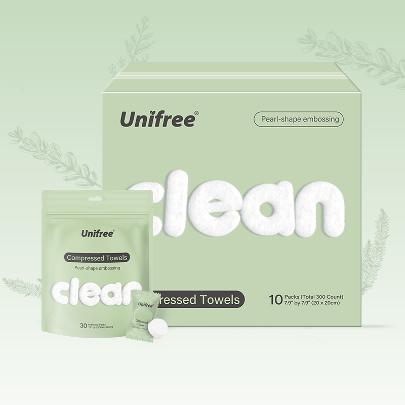 Clean Compressed Facial Towels Standard – Unifree Care